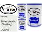 Preview: Lexus, Silver Metallic (Cladding), UCAA6: 500ml Lackdose + 500ml Klarlack + 250ml Härter - Set, von ATW Autoteile West.